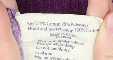 Jack Wills Women's Purple Pullover Hoodie Size 12