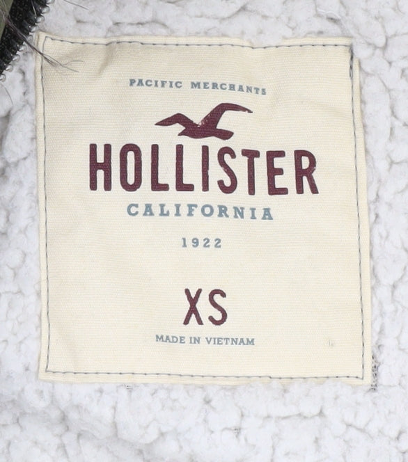 Hollister Women's Green Parka Jacket XS