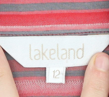 Womens UK Size 12 Lakeland Multicoloured Cotton Blend Blouse