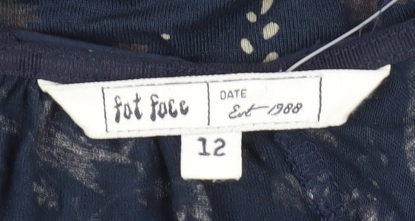 Fat Face Women's Blue Floral Blouse Size 12