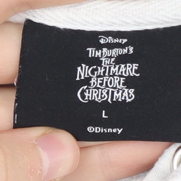 Disney Men's Grey Hoodie L Jack Skellington Christmas