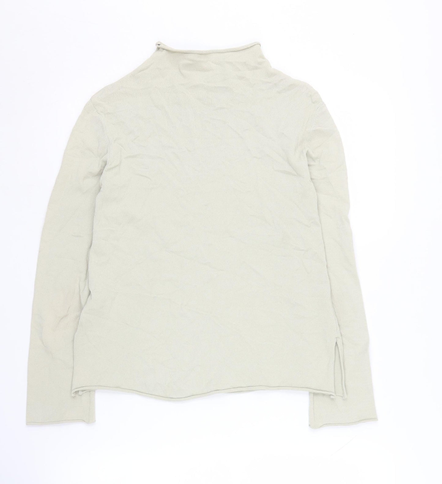 Emporio Armani Women’s Ivory High Neck Jumper Size 14