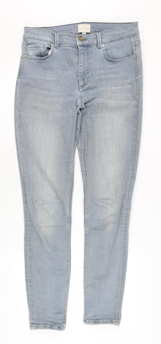 Additional front view of French Connection Women's Blue Skinny Jeans, size M