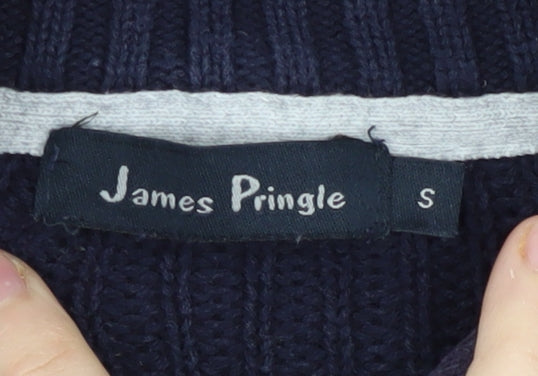 James Pringle Men's Blue Knit Jacket Size S