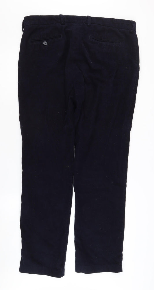 James Pringle Men's Black Corduroy Trousers 38W 31L