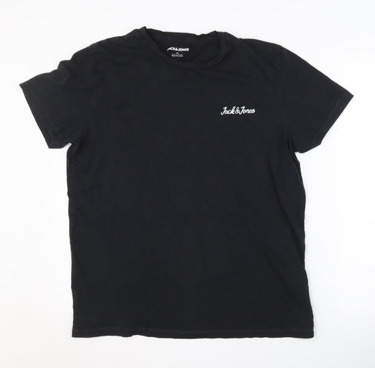 Jack & Jones Men's Black XL Cotton T-Shirt