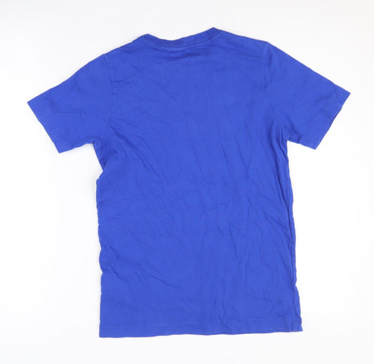 Nike Boys Blue Cotton T-Shirt M - Stylish Casual Wear