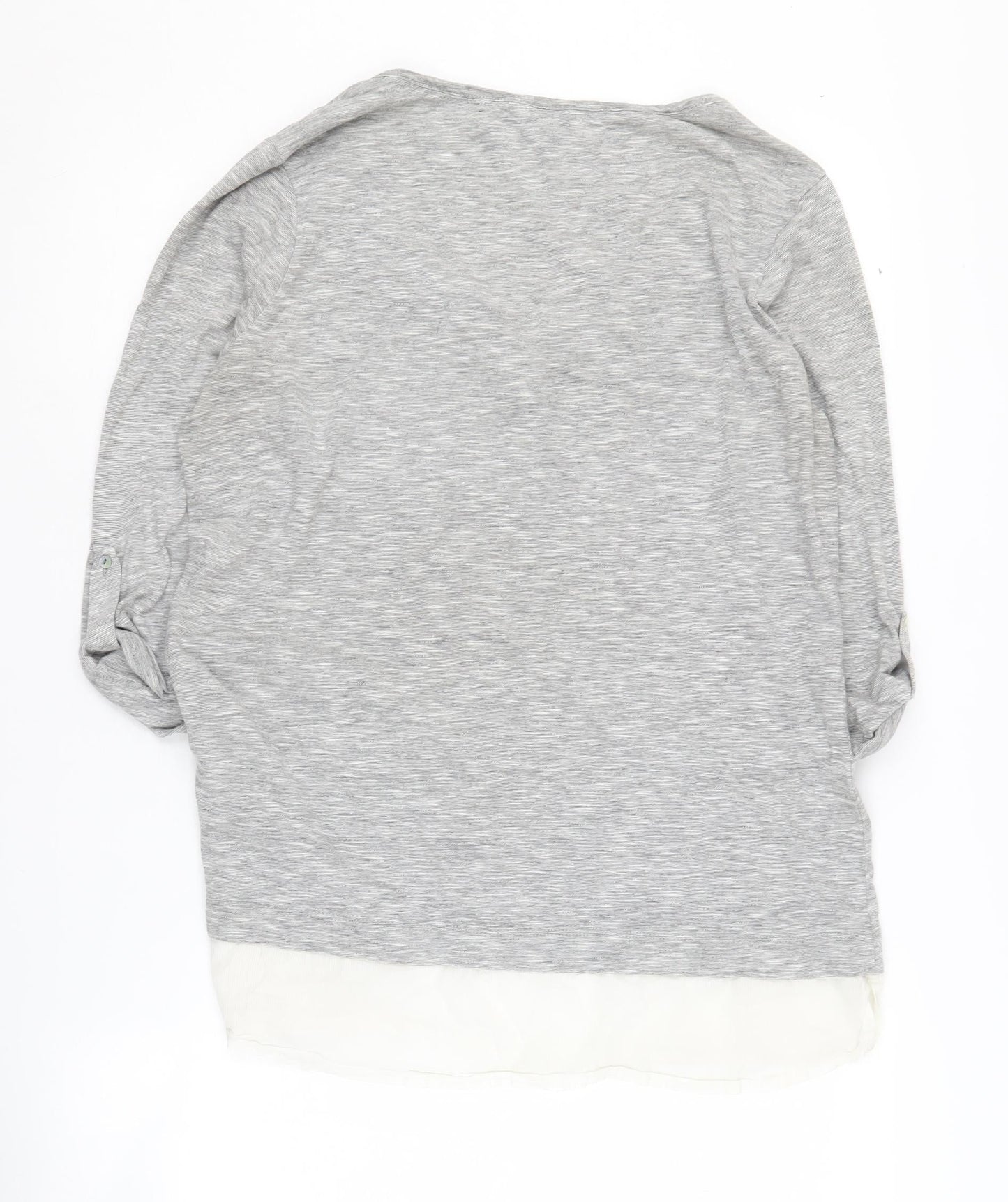 Fat Face Women's Grey V-Neck Jumper Size 14