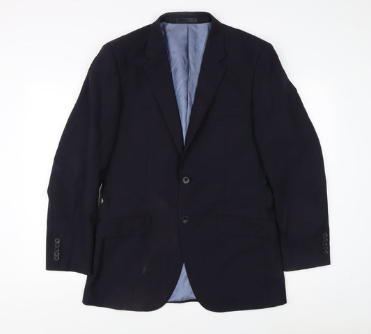 T.M. Lewin Men's Blue Regular Fit Suit Jacket 39R