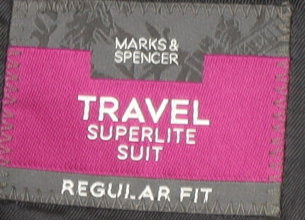 Brand and care label for Marks & Spencer Black Wool Travel Blazer M