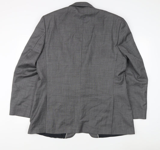 Jeff Banks Men's Grey Wool Blazer Size 46 Long