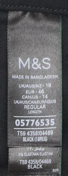 Marks and Spencer Women's Black Trousers Size 18