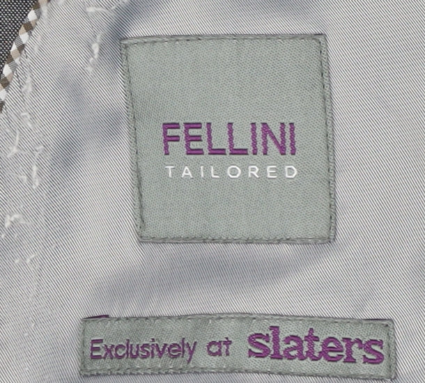 Fellini Men's Grey Blazer Size 48 Regular Fit