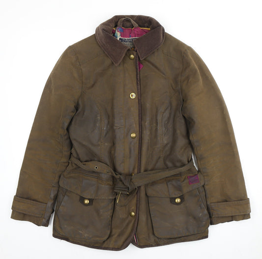 Womens UK Size 10 Joules Brown Cotton Jacket