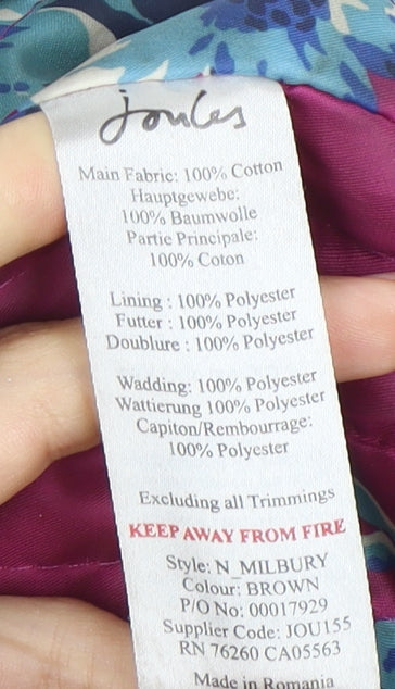 Joules Women's Brown Overcoat Jacket Size 10