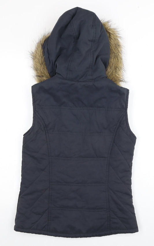 Dorothy Perkins Women's Blue Puffer Waistcoat Size 6