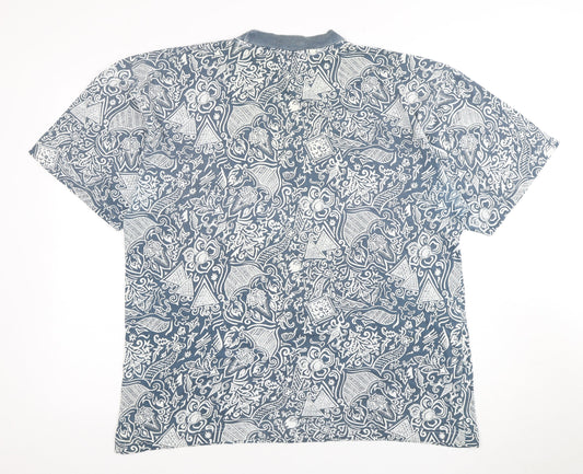 Burton Men's Blue Geometric Print T-Shirt L