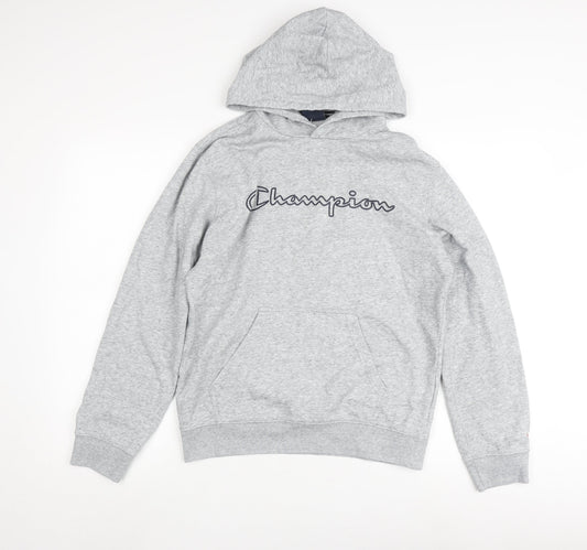 Mens UK S Regular Champion Grey Pullover Hoodie
