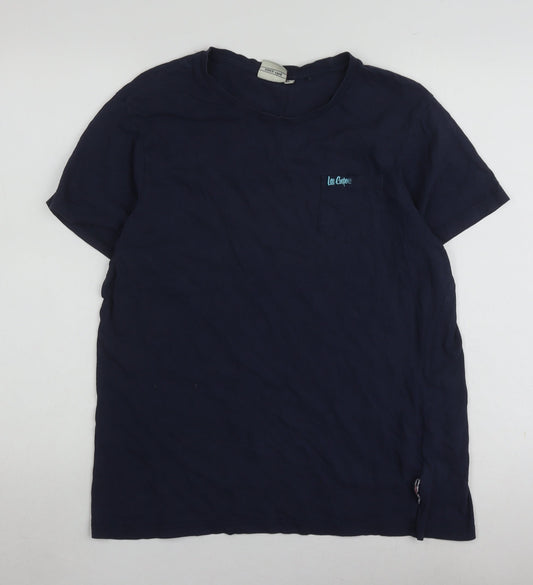 Additional front view of Lee Cooper Men's Blue Cotton T-Shirt in, size L