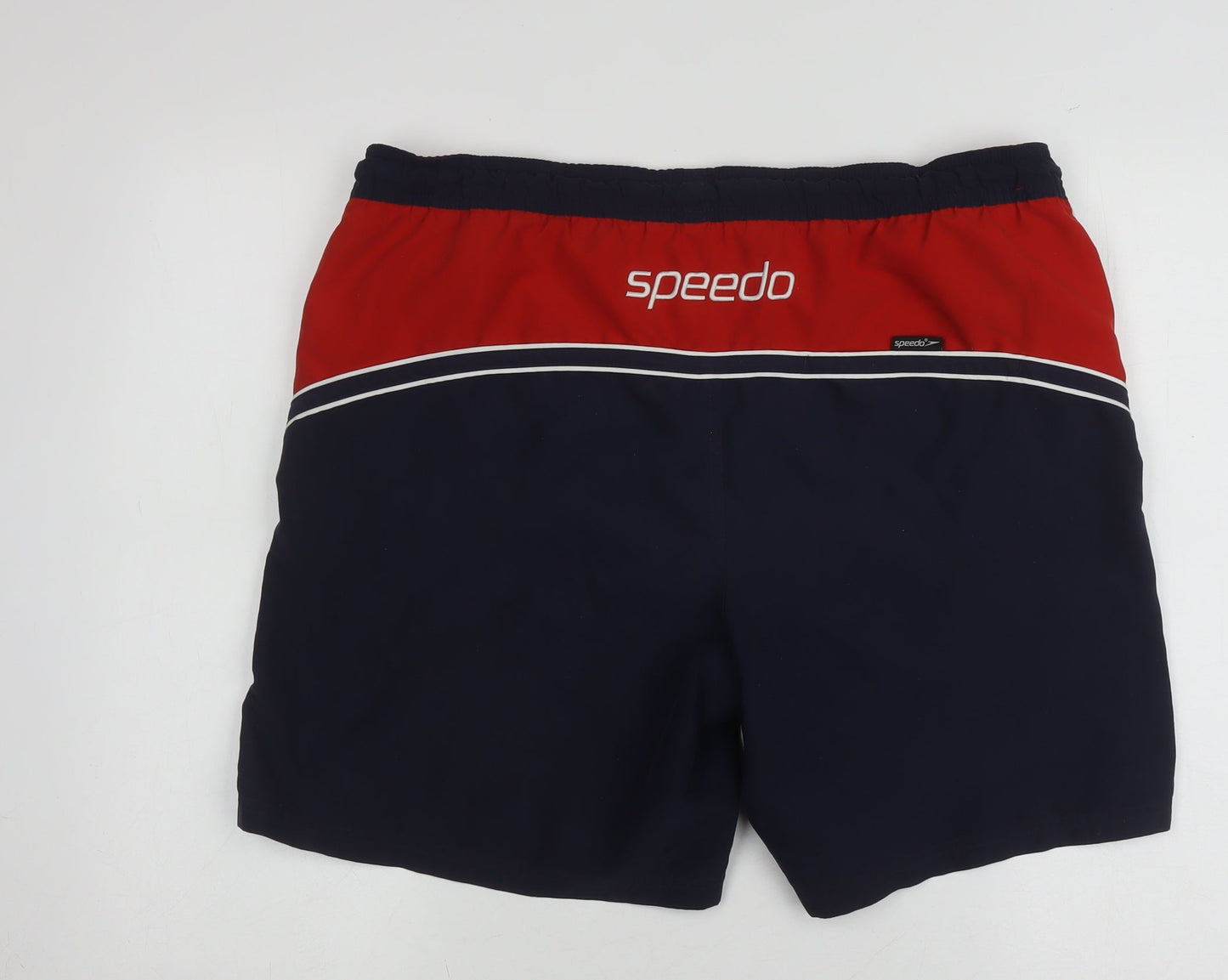 Speedo Men's Blue Athletic Shorts L, Elastic Waist