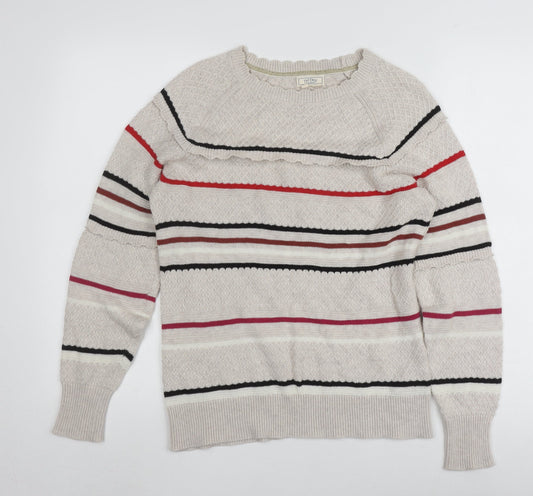 Fat Face Women's Multicoloured Striped Pullover Jumper Size 6