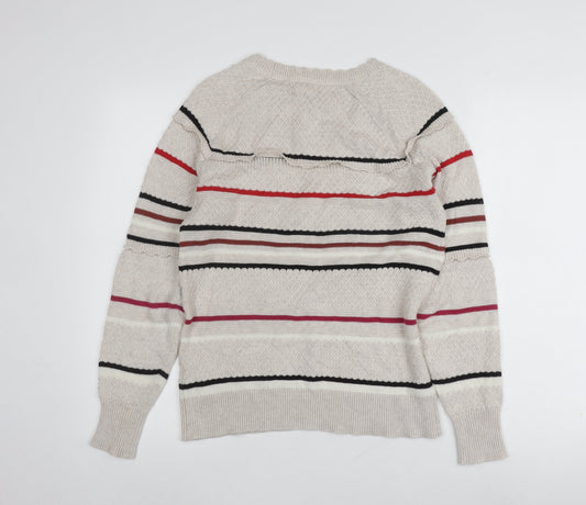 Fat Face Women's Multicoloured Striped Pullover Jumper Size 6