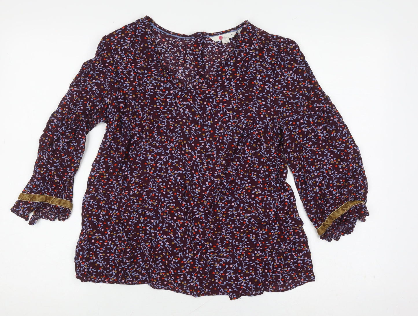 Boden Women's Multicoloured Floral Blouse UK 12