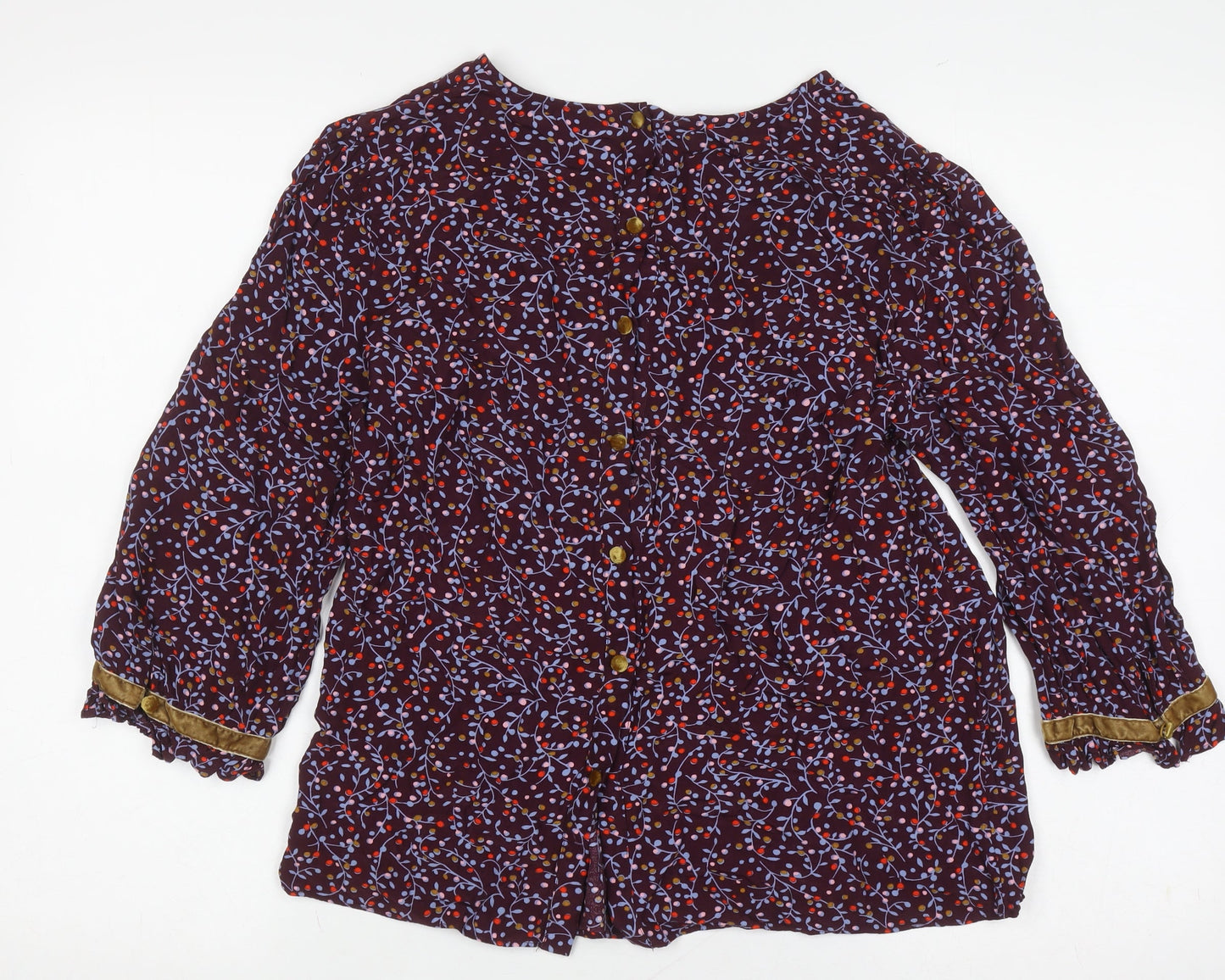 Boden Women's Multicoloured Floral Blouse UK 12