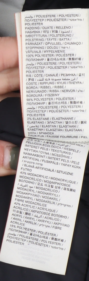 Superdry Women's White Parka Coat Size 8