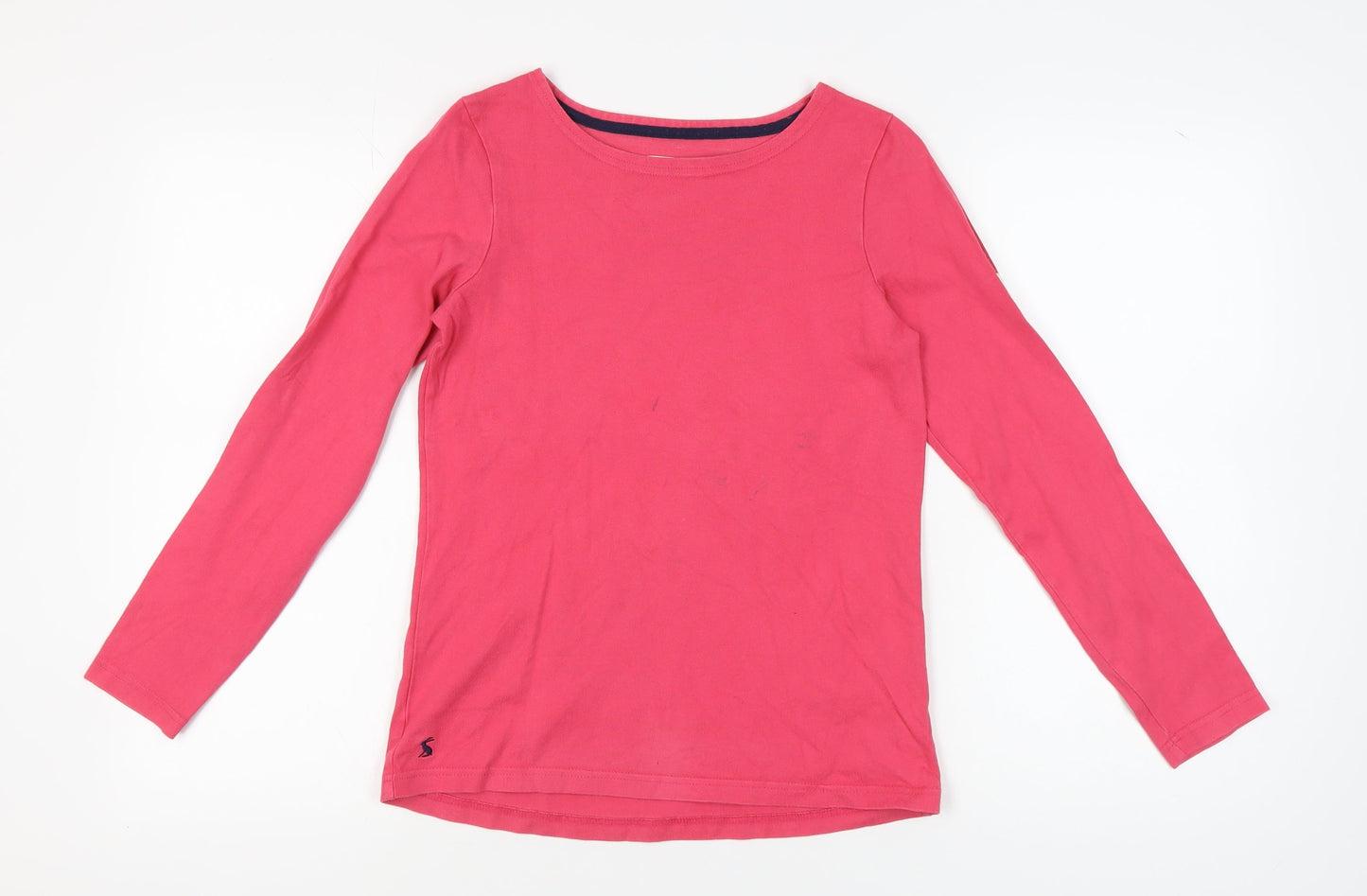 Joules Women's Pink Cotton Long Sleeve T-Shirt Size 8