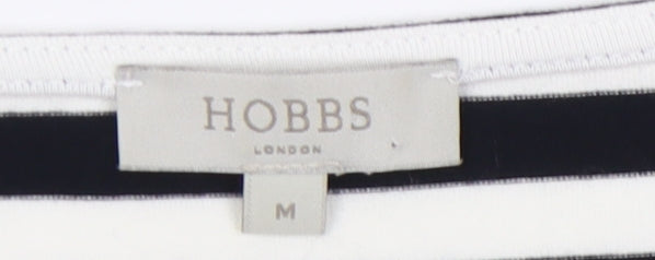 Hobbs Women's Black & White Striped T-Shirt, M