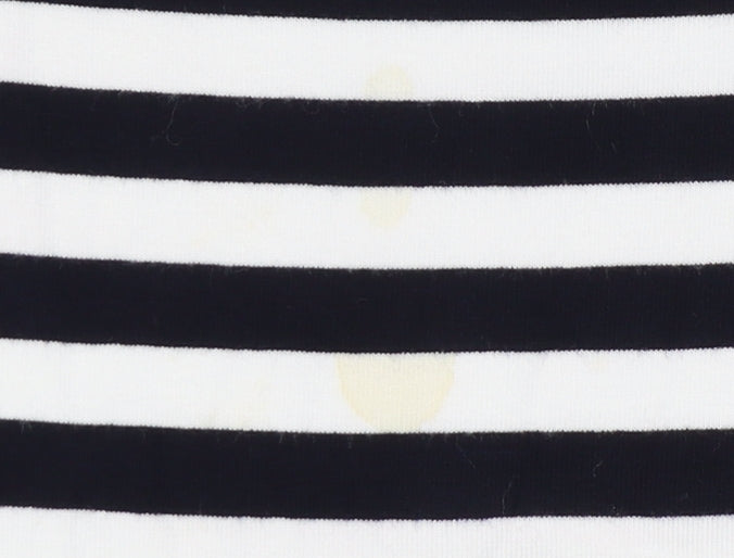 Hobbs Women's Black & White Striped T-Shirt, M