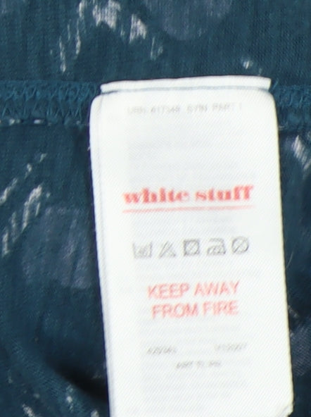 White Stuff Women's Blue Geometric Blouse Size 18