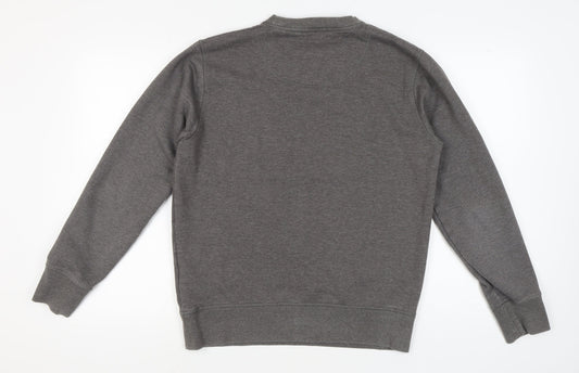 Jack & Jones Men's Grey Graphic Pullover Sweatshirt L