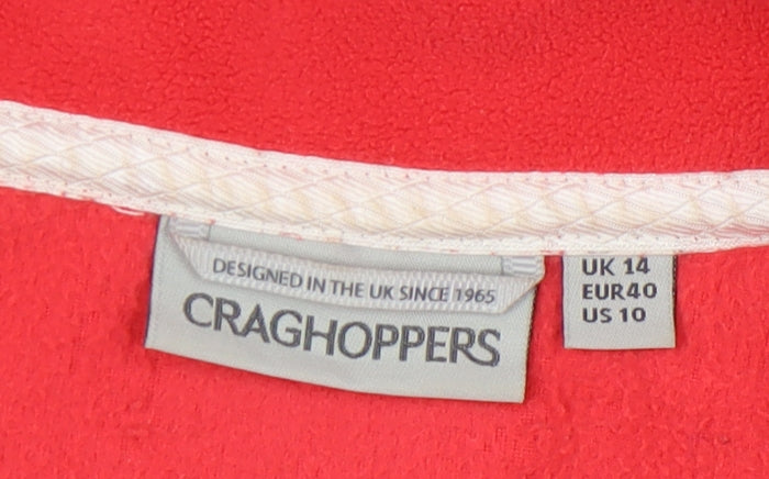 Craghoppers Women’s Red 1/4 Zip Fleece Sweatshirt UK 14