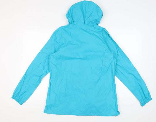 Peter Storm Women's Blue Hooded Rain Jacket Size 14