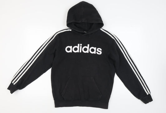 Adidas Men's Black S Hoodie, Pullover, Logo, Essential