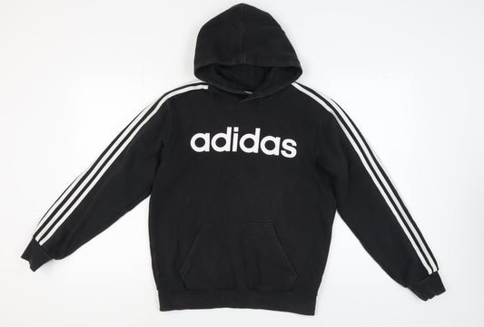 Additional front view of Adidas Men's Black S Hoodie, Pullover, Logo, Essential