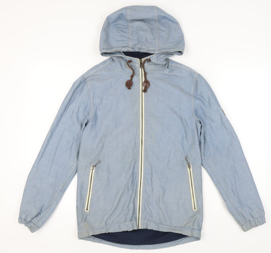 Lyle & Scott Men's Blue Hooded Windbreaker Jacket S
