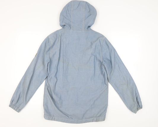 Lyle & Scott Men's Blue Hooded Windbreaker Jacket S