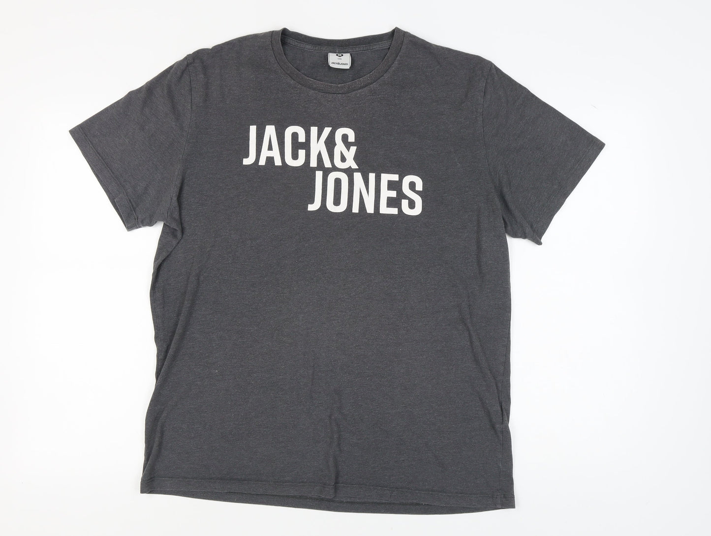 Jack & Jones Men's Grey XL Crew Neck T-Shirt