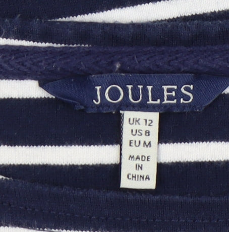 Joules Women’s Striped T-Shirt Dress, Size 12, Blue