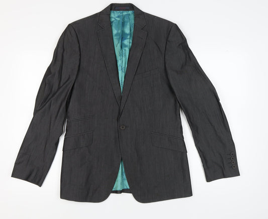 Ted Baker Grey Men’s Blazer 40R Formal Single-Breasted