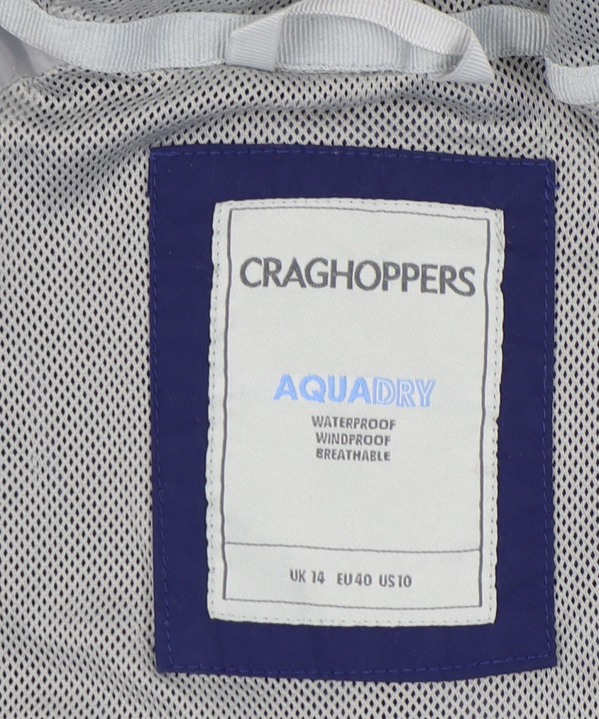 Craghoppers Women's Blue Rain Coat Jacket Size 14