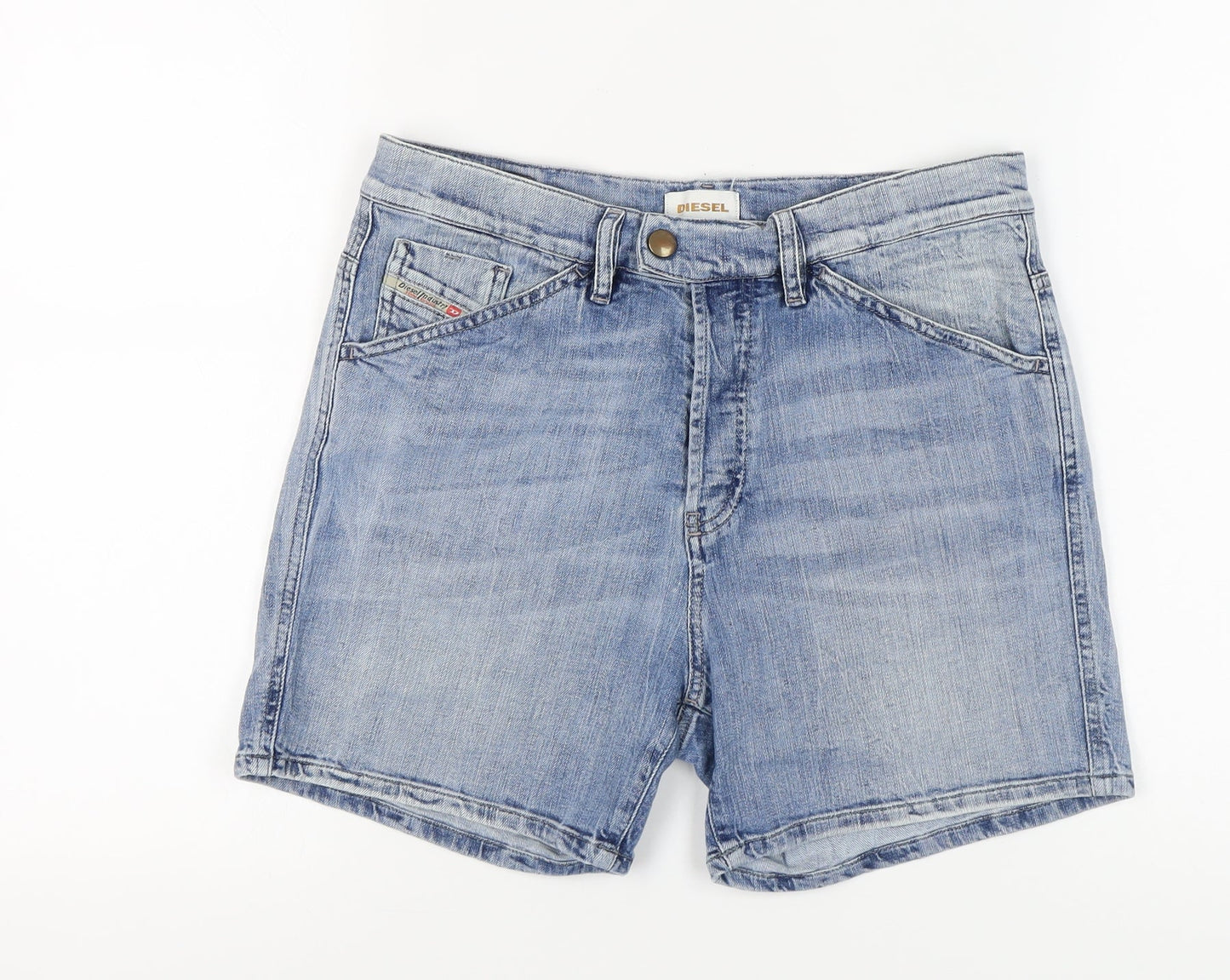 Diesel Women’s Blue Denim Shorts - Size S, Summer Casual