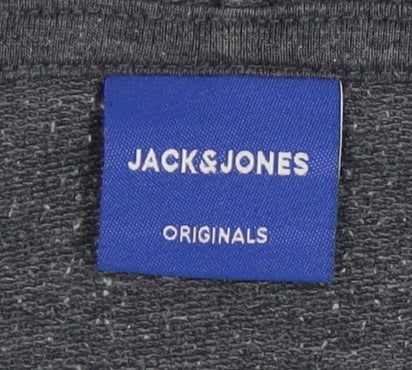 Jack & Jones Men's Grey XL Full Zip Hoodie