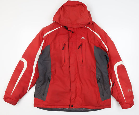 Trespass Men's Red Ski Puffer Jacket L Waterproof