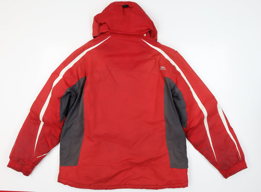 Trespass Men's Red Ski Puffer Jacket L Waterproof
