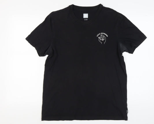 Adidas Men's Black Crew Neck T-Shirt - Size L