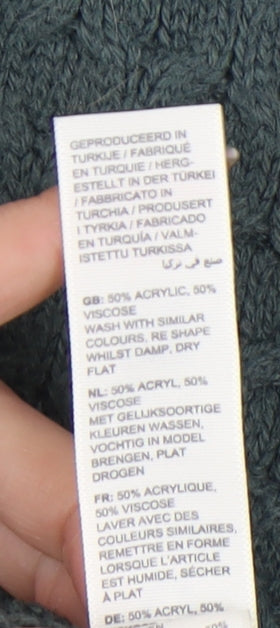 Fat Face Women's Green V-Neck Pullover Jumper Size 8